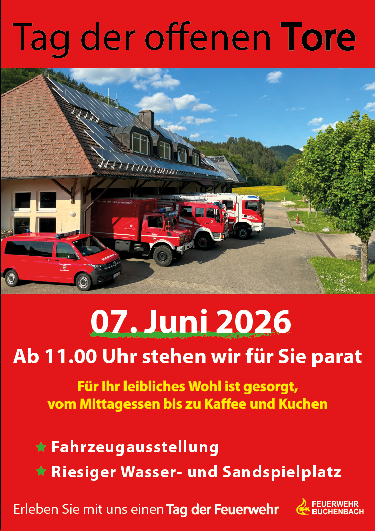 Plakat Tag offen Tore 2026